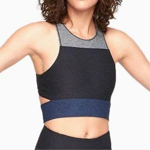 OUTDOOR VOICES Women’s SLASHBACK Cropped Tank Blue Gray Tri-Tone
